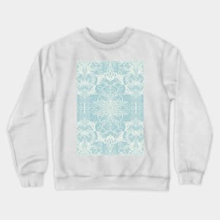 Floral Pattern in Duck Egg Blue & Cream Crewneck Sweatshirt